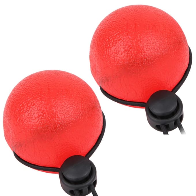 2 STUKS Siliconen Handknijpballen voor Drukvermindering Polsoefening Massage Herstel Hulpmiddelen Rood 25 red