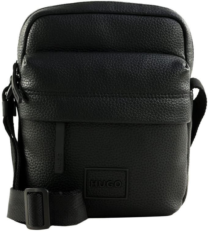 HUGO schoudertas New Ethon Reporter Bag Black zwart