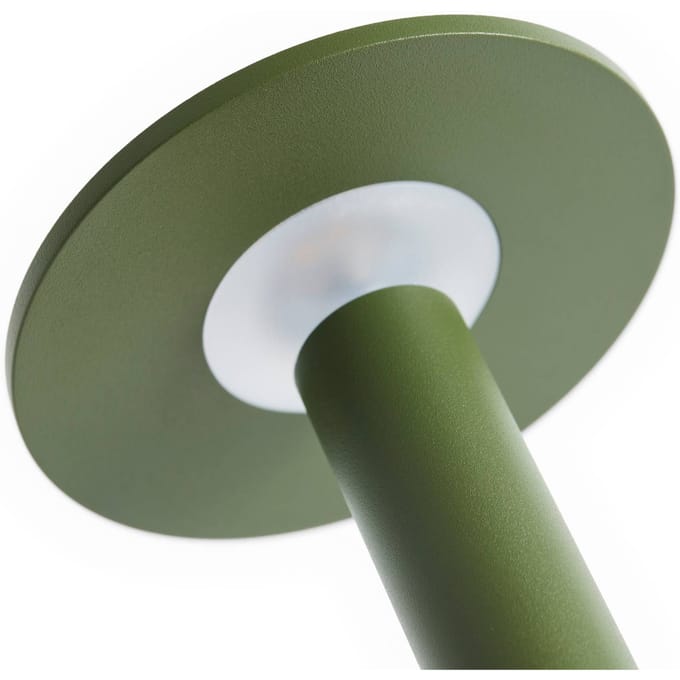HAY LED tafellamp HOST PORTABLE, olijfgroen, 22 cm, IP44