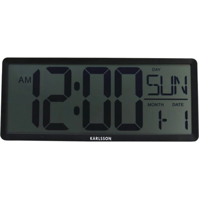 Karlsson wand/tafelklok retro lcd -