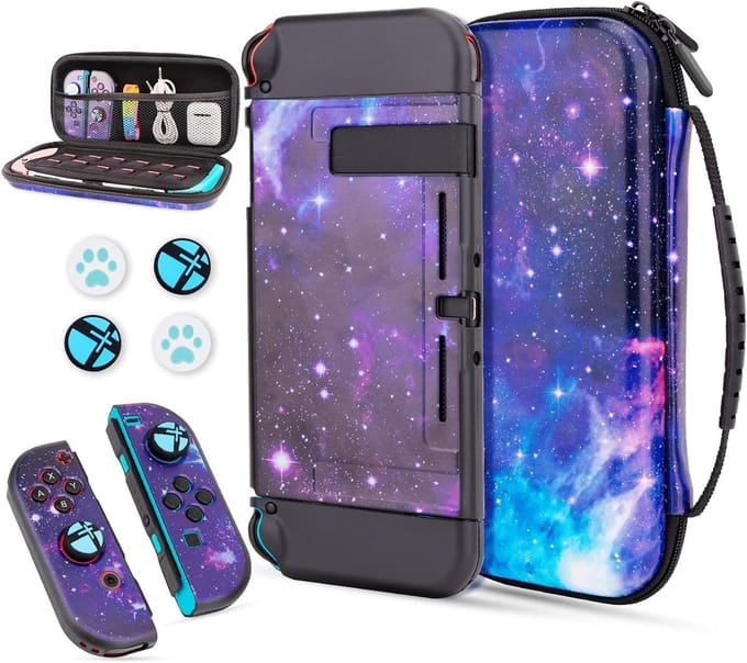 Draagbare Hard Shell Pouch voor Nintendo Switch en Galaxy Console Accessoires met Extra Opbergruimte en Bescherming