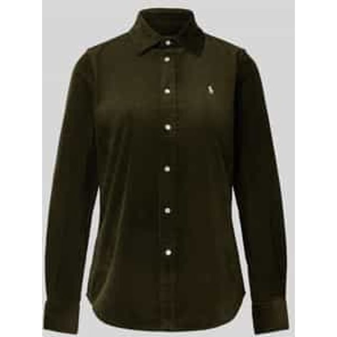 Overhemdblouse met labelstitching