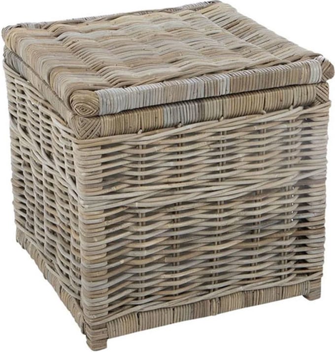 Rotan Opbergmand Lio - 30x30xH30 cm - Grey - Vierkant