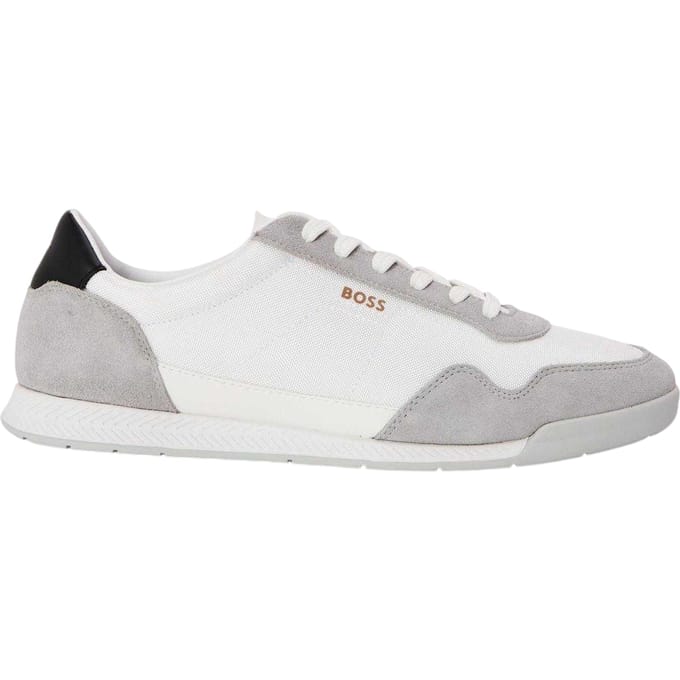 Boss Heren Titanium SL Suède Sneakers (Wit)