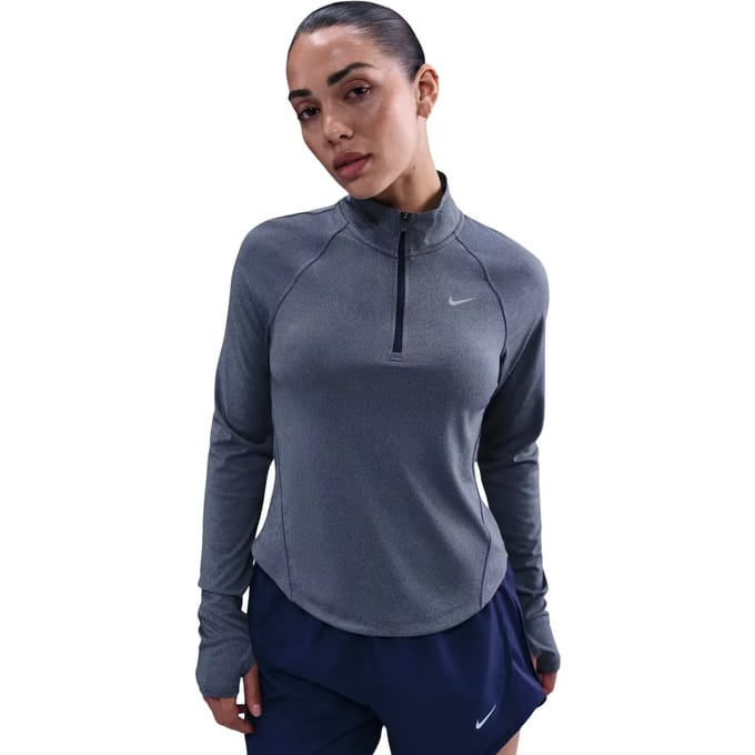 Damestrui met lange mouwen en 1/4 rits Nike Tempo