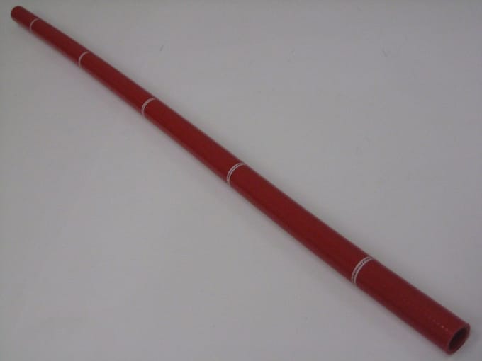 Rechte buis 1M silicone - Rood, 35mm