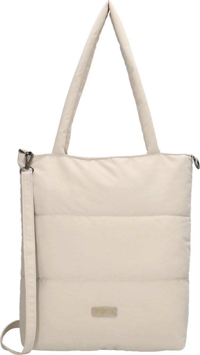 Beagles Calvia Shopper Schoudertas Trendy Puffer Soft - Tote Bag - Dames Tas - Crème