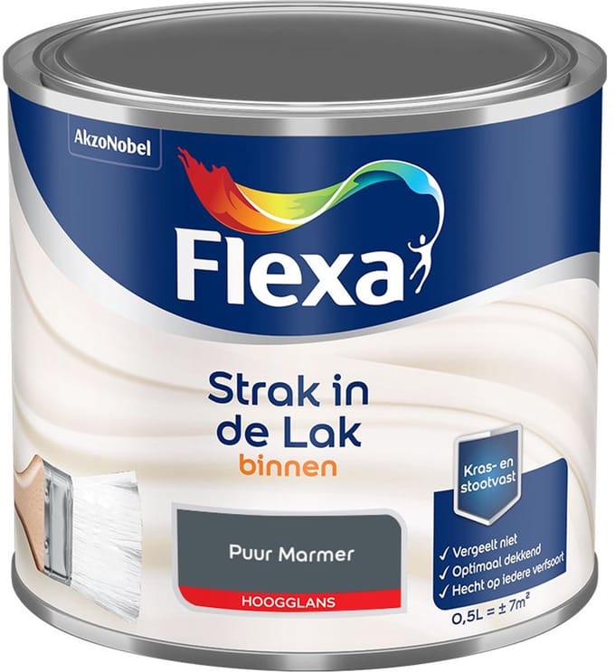 Flexa - Strak In De Lak Binnenlak Hoogglans - Puur Marmer - Mengverf - 500 Ml