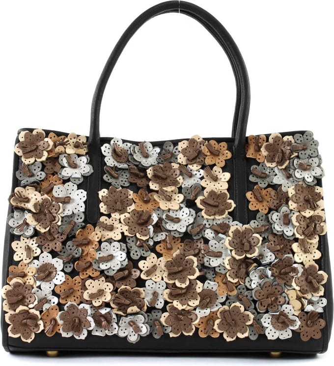 bugatti Handtas Fiore Shopper Black Zwart Veelkleurig