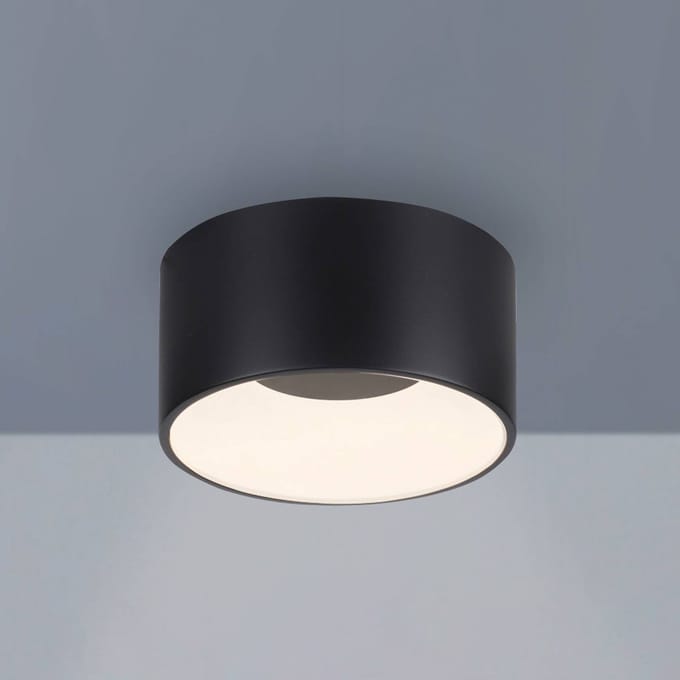 JUST LIGHT. GmbH JUST LIGHT. Plafondlamp Tanika zwart, Ø16cm, dimbaar
