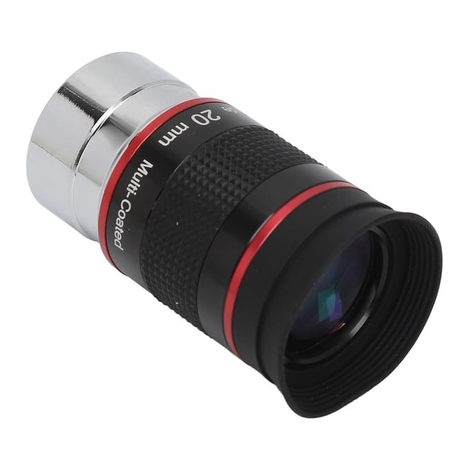 Multi-Coated Oculair 20mm 68 Graden Ultra Groothoek Oculair voor 1,25 Inch Interface Astronomisch black