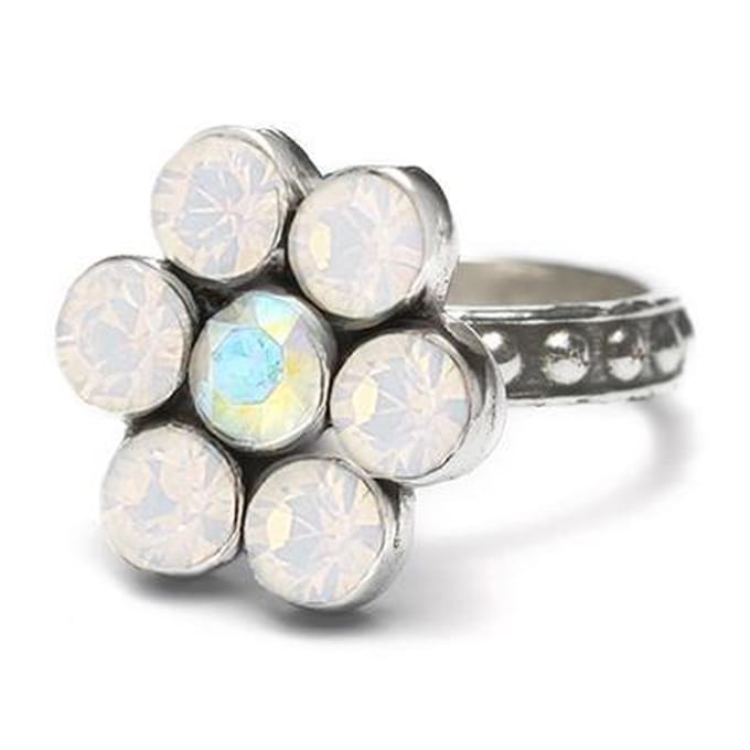 Dolce Luna Ring Flower wit