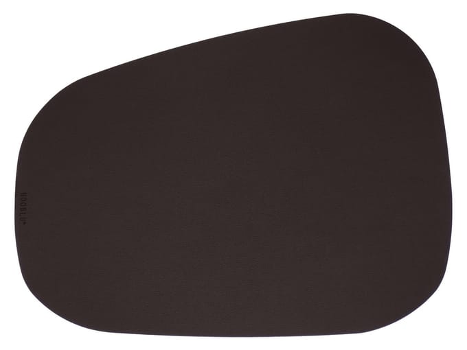 Leren bureau onderlegger PEBL kingsize 82x62 – Design desktop mat - Donkerbruin leer