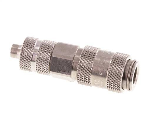 RVS DN 2.7 (Micro) Luchtkoppeling Snelkoppeling 4x6 mm Push-On - CLS2-N-S-4