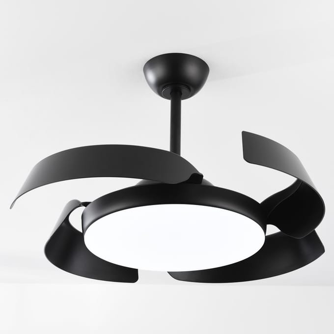 LumenXL - Zwarte plafondventilator met geïntegreerde lichtbron - Ventu