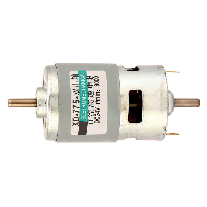775 Motor 50W Hoog Vermogen Groot Koppel Dubbele As DC Motor(24V9000RPM zonder beugel)