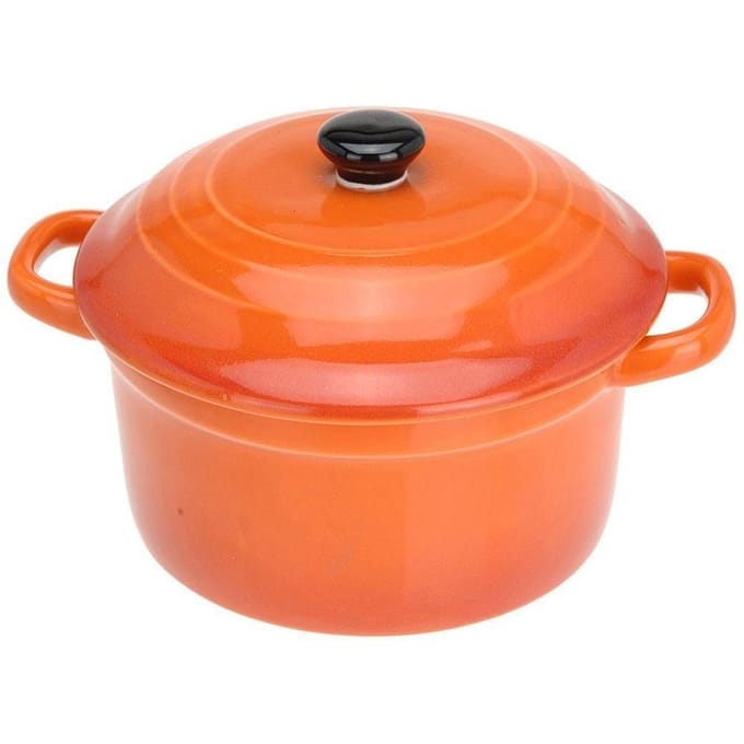 Excellent Houseware - Porseleinen Ovenschaal - 300ml - Met Deksel - Hittebestendig