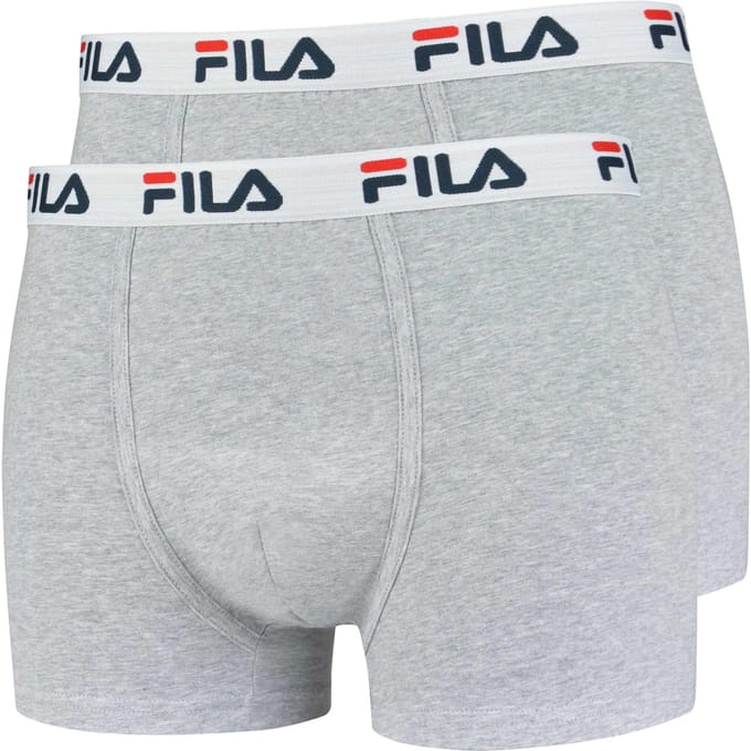 Fila - Man Boxer Elastic Band 2-pack - Grijs - Heren - maat  M