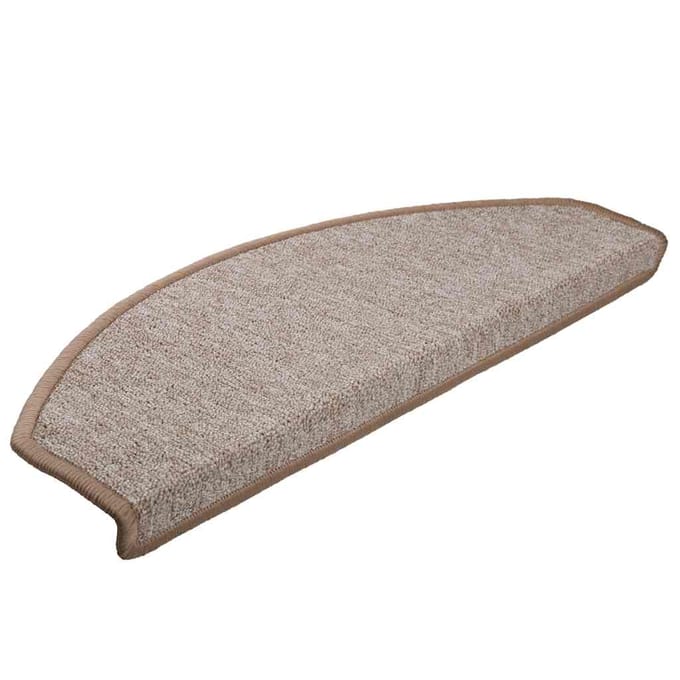 vidaXL - Trapmatten - 30 - st - 65x24x4 - cm - lichtbruin - halfrond - groot