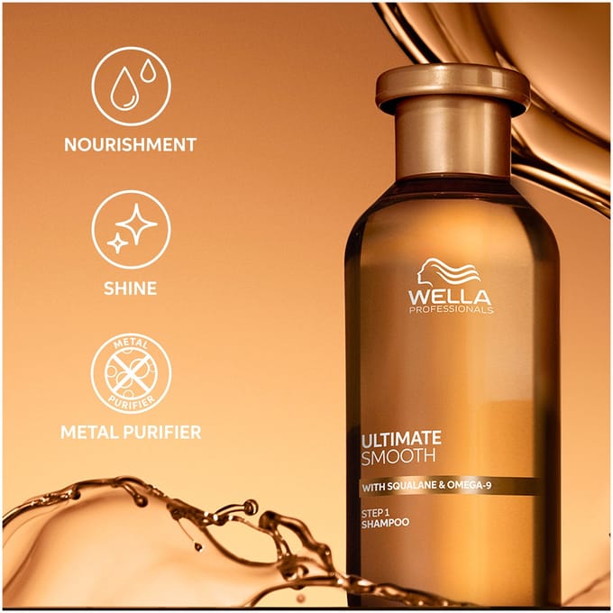 Wella Ultimate Smooth Voedende shampoo Hydraterende Dames 100 ml