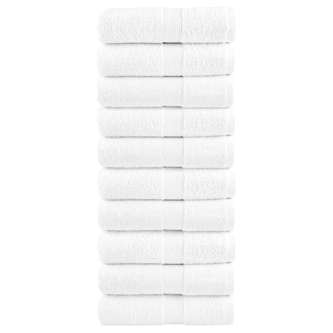 vidaXL - Gastendoekjes - SOLUND - 10 - st - 600 - g/m² - 30x50 - cm - wit