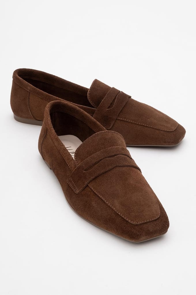 Morne Leren Loafers Dames