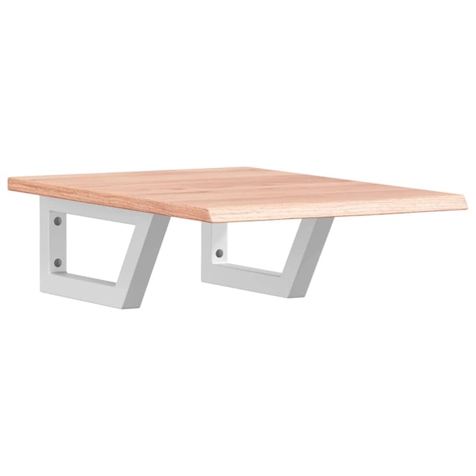 vidaXL - Badkamer - wandschap - staal - en - massief - eikenhout