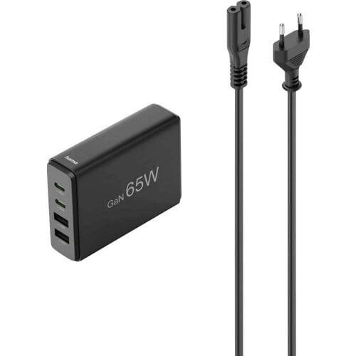 Hama USB-laadstation 65.00 W USB-C stekker USB PD Zwart Thuis GaN