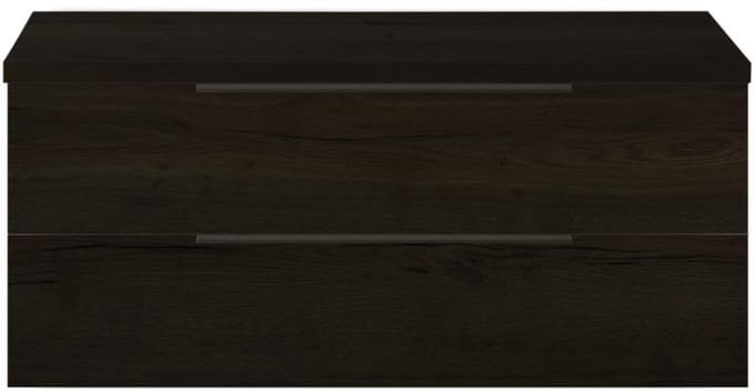 Seville Badmeubelset 120 cm - 2 Laden Esu - Wastafelblad Black Oak Edge Greep