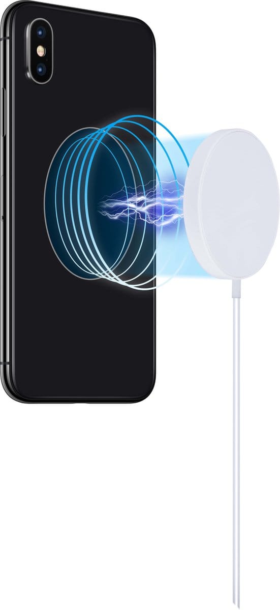 Grundig Draadloze Oplader Qi 15W – Magnetisch – USB-C – Qi-gecertificeerd – Voor iPhone & Samsung – Incl. 1 m USB-kabel