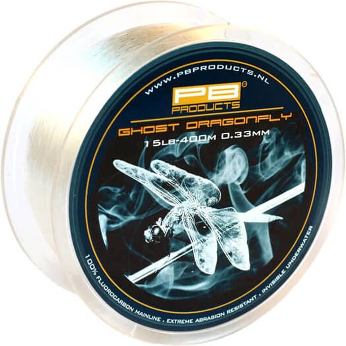 PB Products - Ghost Dragonfly - 100% Fluoro Carbon Hoofdlijn - 400 meter - 0,37 mm (18 lb)