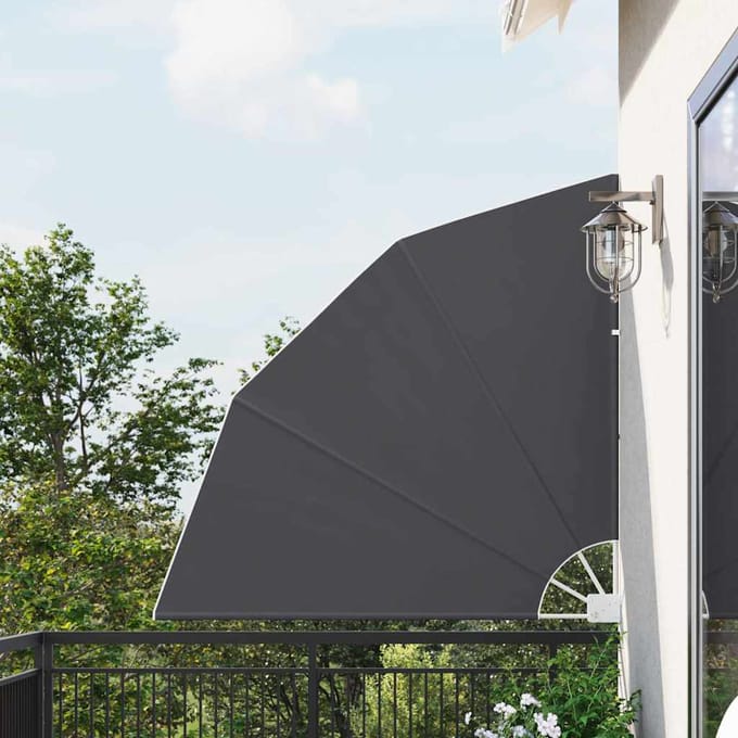 vidaXL - Balkon - Privacy - Scherm - 140 - x - 140 - cm - Polyester - Zwart