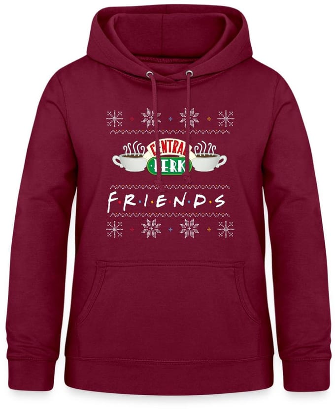 Friends Central Perk Lelijk Kerstmis Hoodie Dames