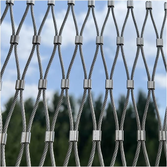 Veiligheidsnet Staal - Valbeveiliging Net - Valbescherming - Flexibel X-vormig - 3 x 0.7 Meter