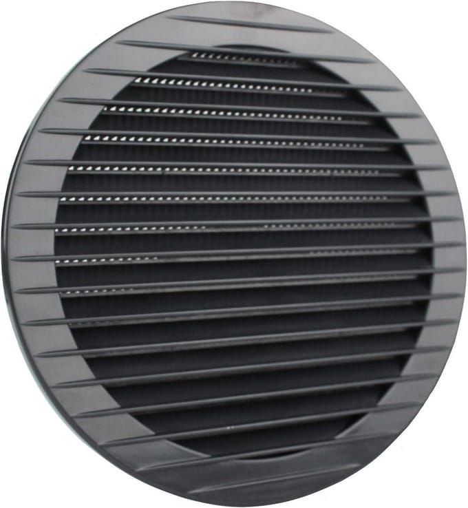 Rond Ventilatierooster met Geïntegreerd Insectengaas in Verschillende Diameters en Kleuren