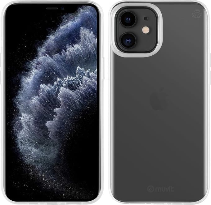 Muvit, Hoesje Geschikt voor Apple iPhone 12 Mini RECYCLETEK Zacht, Transparant