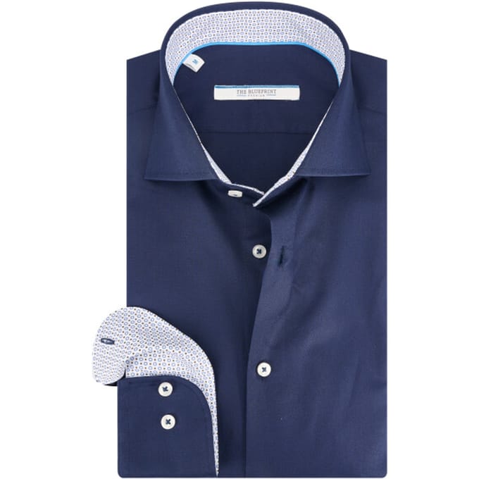 The BLUEPRINT Premium Business Overhemd Donkerblauw Heren
