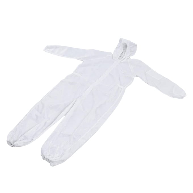 Beschermende overall polyester statisch resistent stofdicht deeltjesbestendig werkkleding voor SMT-werkplaats white