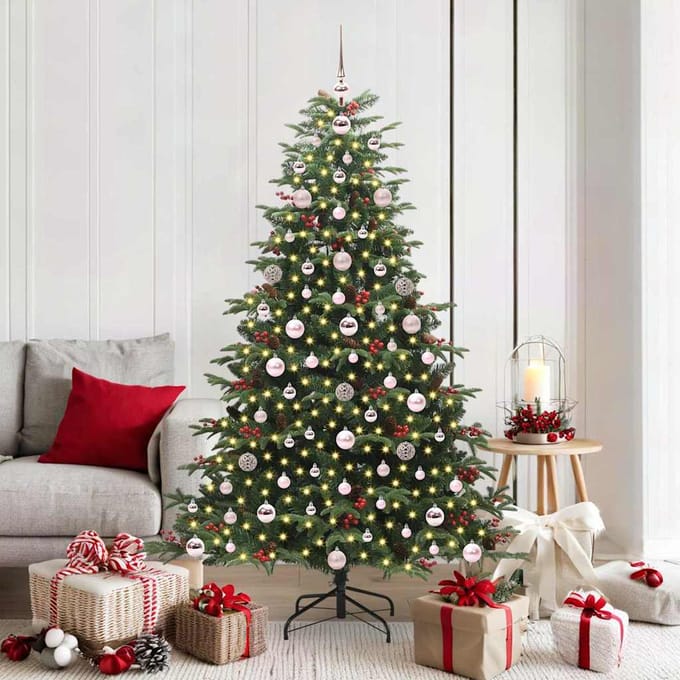 vidaXL - Kunstkerstboom - Groen - 180 - cm - PVC - en - Metaal - en - Plastic