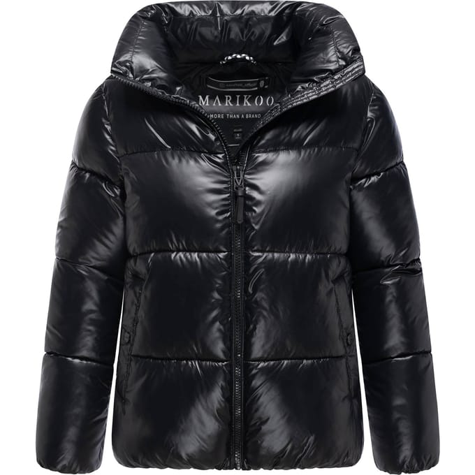 Marikoo dames winterjas Hazalee in puffer-stijl met glanzende look