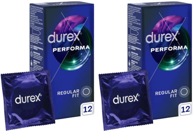 Durex Condooms - Performa - Extended Pleasure - 24 Stuks (2x12 stuks) - Discreet Verzonden - Met Kwantumkorting