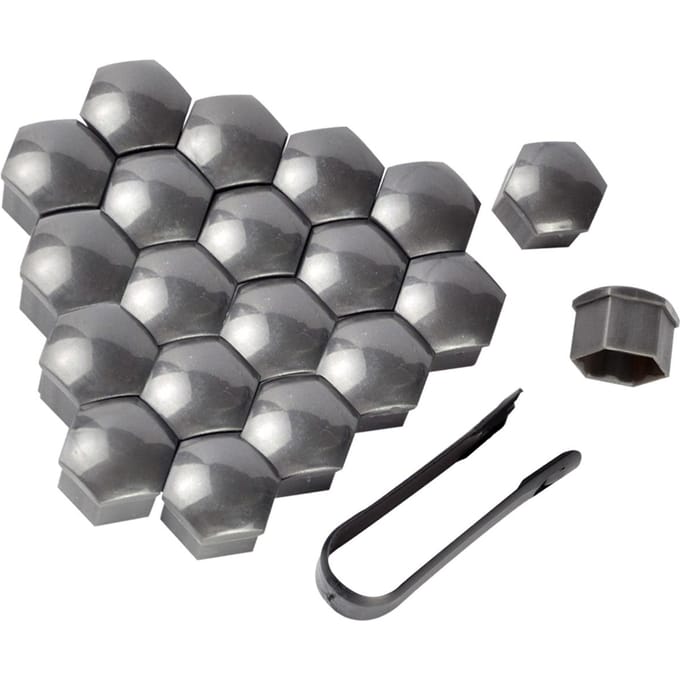 20 stuks 17mm 19mm 21mm Auto Wielmoerdoppen Auto Naaf Schroefdeksel Bout Velgen Buitendecoratie Speciale Socket Bescherming Stofdicht 21mm