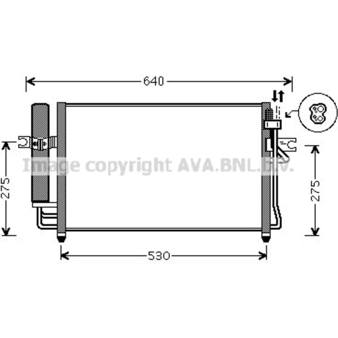 Condensator, airconditioning AVA COOLING HY5087D AVA
