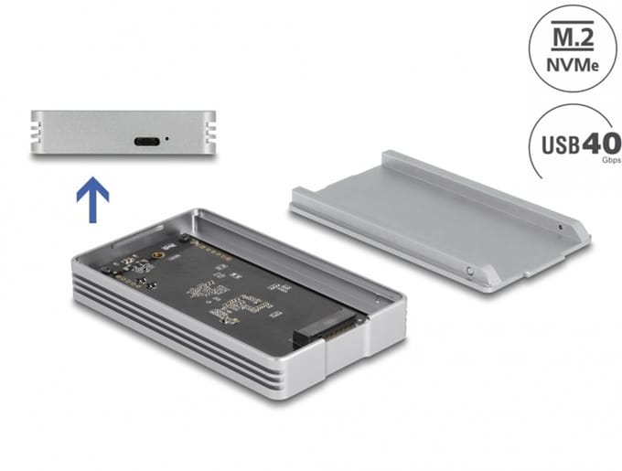 DeLOCK - storage enclosure - M.2 NVMe Card - Thunderbolt 3 Thunderbolt 4 USB4