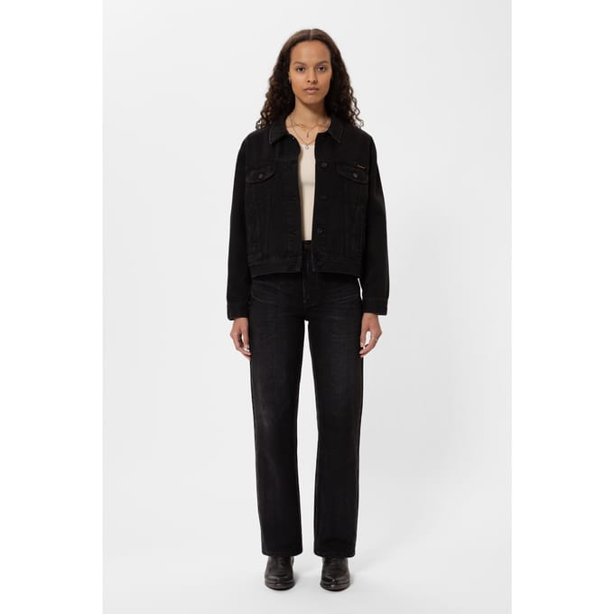 Nudie Jeans Berit Denim Jacket Asphalt Black Größe: S | Jeansjacken Outlet | Damen | Blau