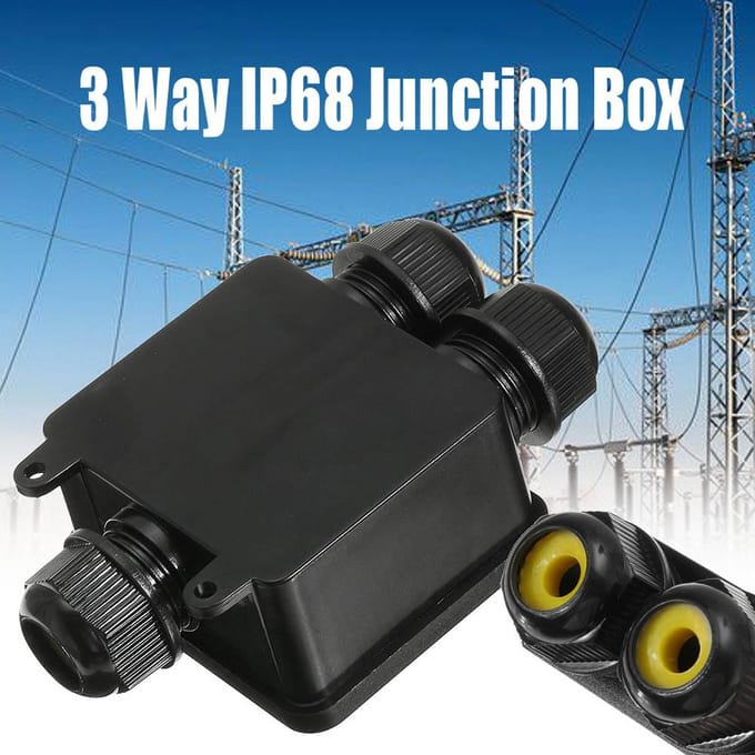 Waterdichte IP68 Kabelconnector 3-weg Externe Elektrische Verbindingsdoos Plastic Kabeldraad Connector