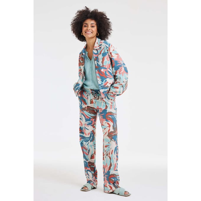 DIDI Travel Jacket Brook Wonderful Print Maat: 48 | Lichte Jassen Outlet | Dames | Blauw