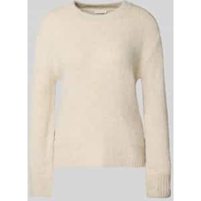 Tom Tailor - Gebreide trui met wol - Maat M - sand stone beige melange