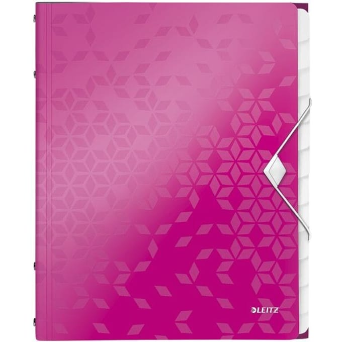 Leitz WOW Sorteermap Kunststof - A4 - 12-tabs - Roze