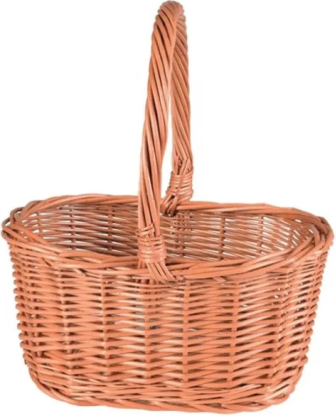 Egmont Toys Rieten mand metroot hand 23x17x27 cm